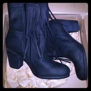 RL denim & supply fringe boots 8b
